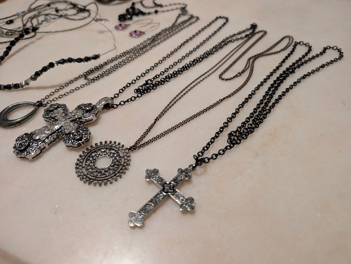 Y2K Gothic Black Jewelry Bundle