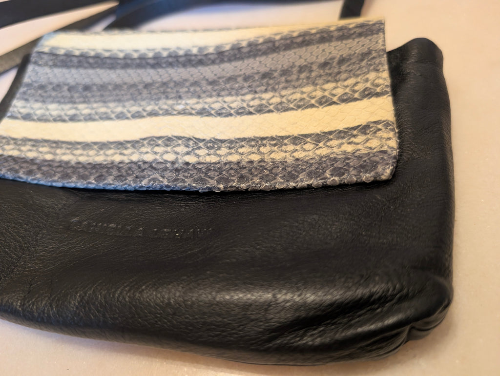 Danielle Lehavi Snakeskin & Leather Crossbody Bag
