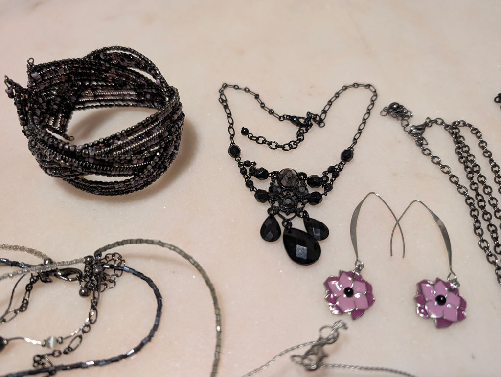 Y2K Gothic Black Jewelry Bundle