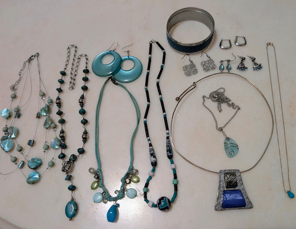 Vintage Silver Tone Jewerly Bundle: Mermaid Style