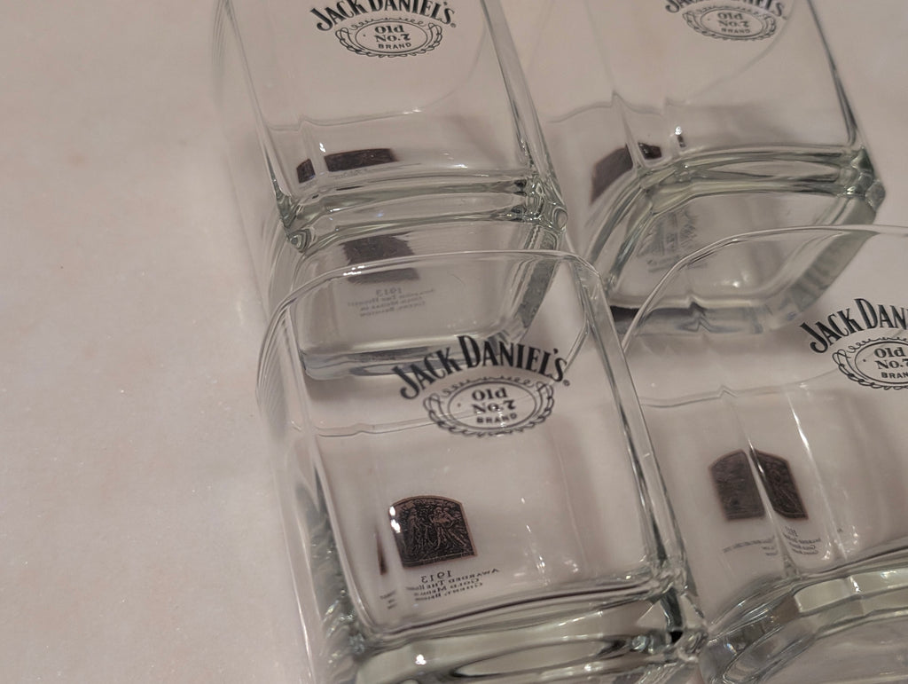 Jack Daniel's Old No. 7 Square Whiskey Rocks Glasses Set of 4, 1913