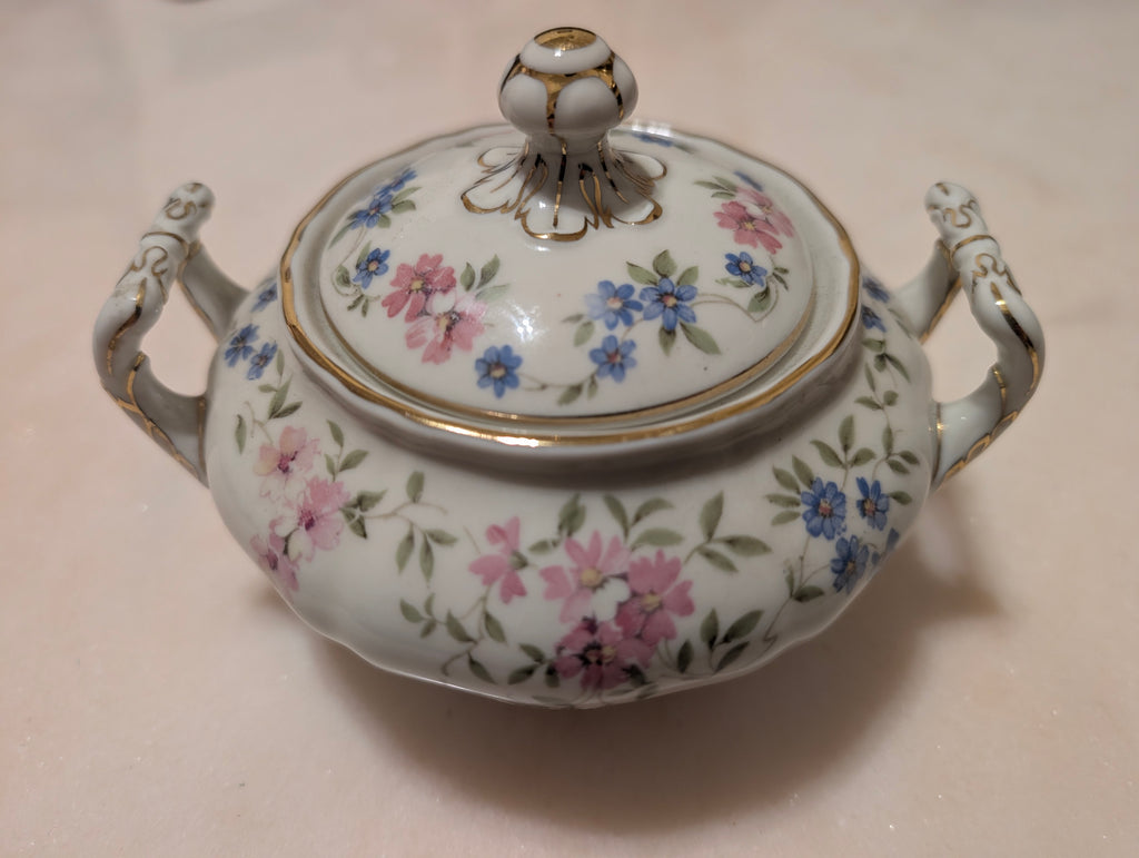 Vintage Krautheim Franconia Selb Bavaria Germany US Zone Porcelain Sugar Bowl