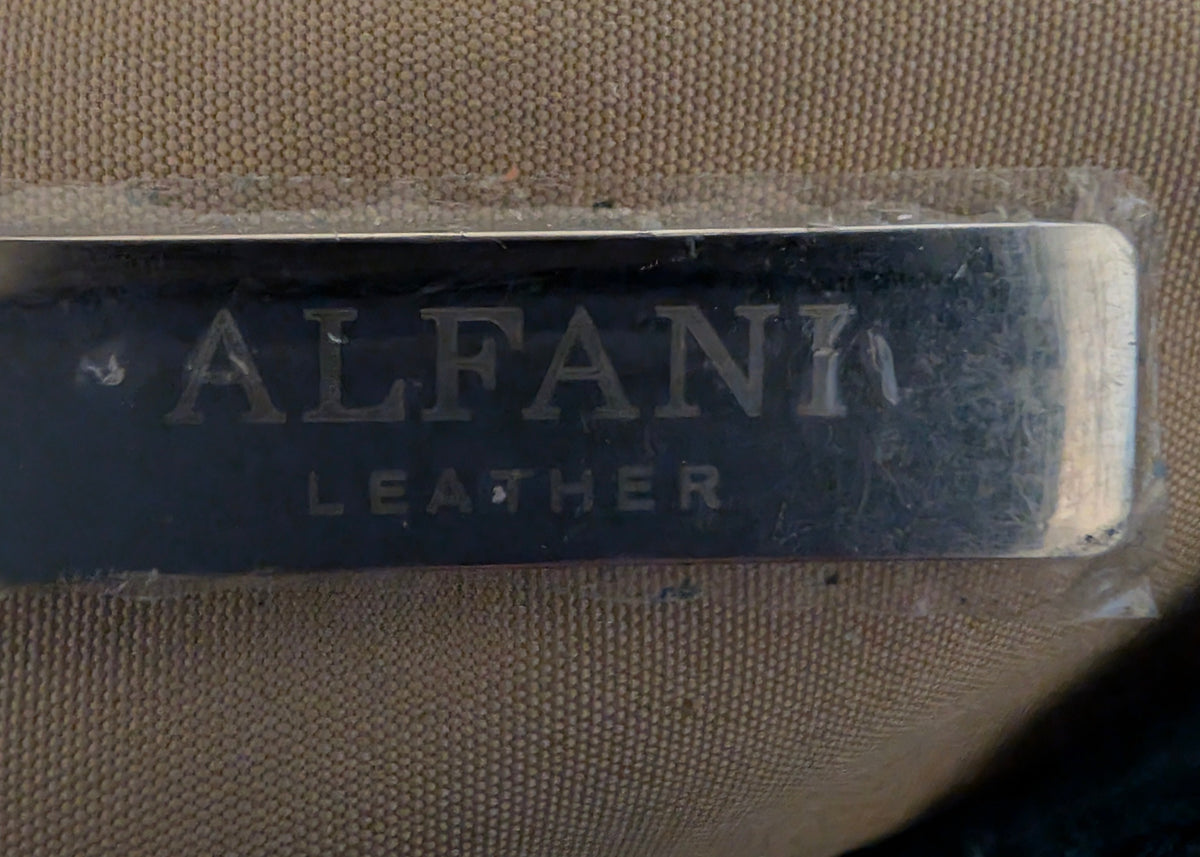 Alfani Leather Crossbody Bag (Teal Blue)