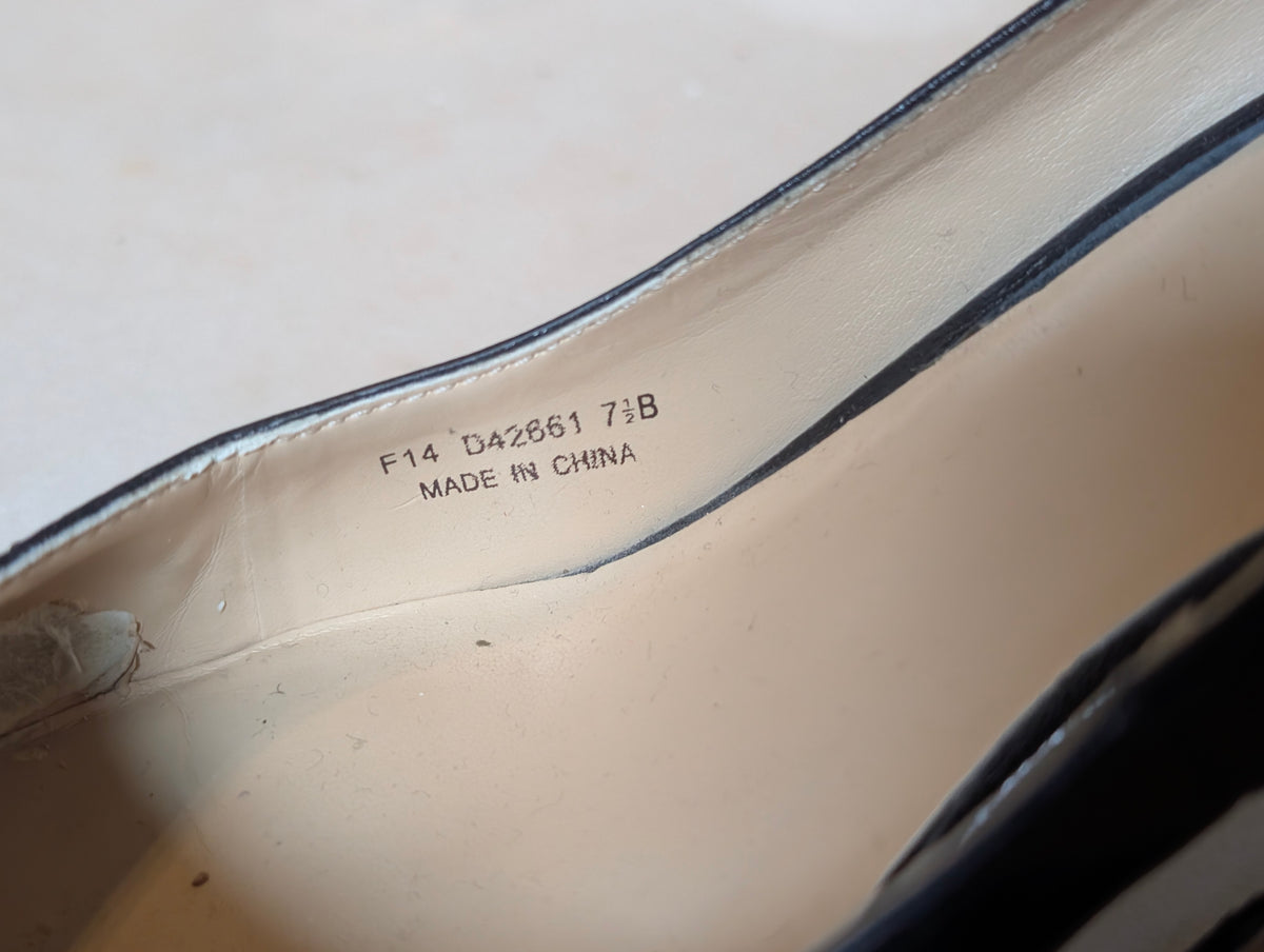 Cole Haan Grand.OS Black Leather Pointed Toe Pumps Heels Women's 7.5B Classic Ca