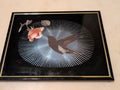 Vintage Kafka Industries #4368 Hummingbird & Rose 3D Foil Wall Art Framed Made in USA