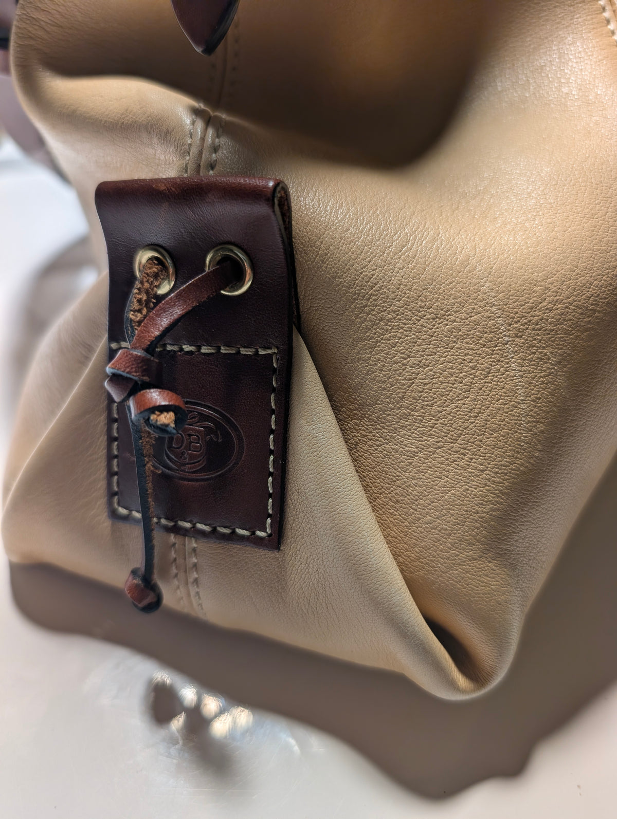 Dooney & Bourke Beige Leather Boho Bag