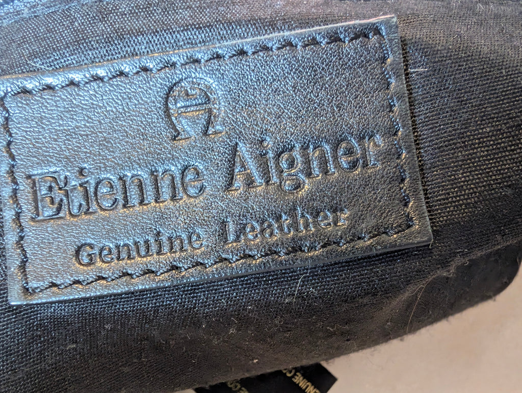 Vintage Etienne Aigner Black Genuine Leather Shoulder Bag Purse