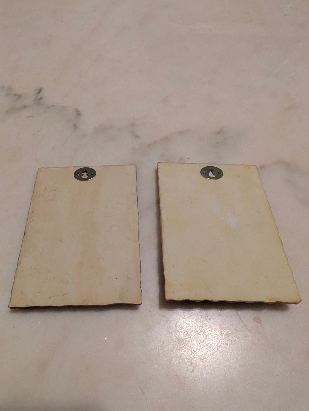 Set of 2 Vintage Italian Coffee Café Wall Plaques 3D Ceramic Espresso Decor