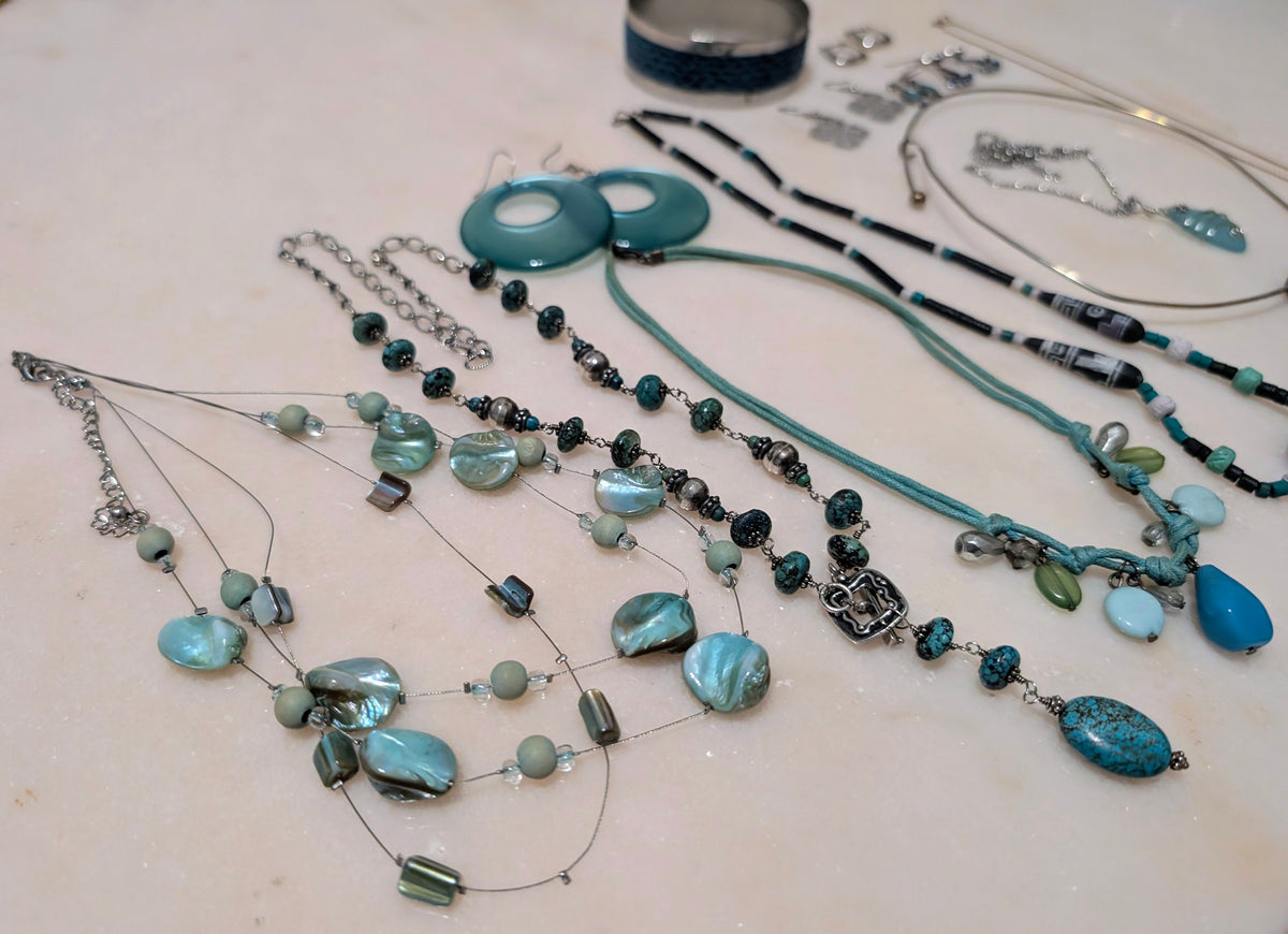 Vintage Silver Tone Jewerly Bundle: Mermaid Style