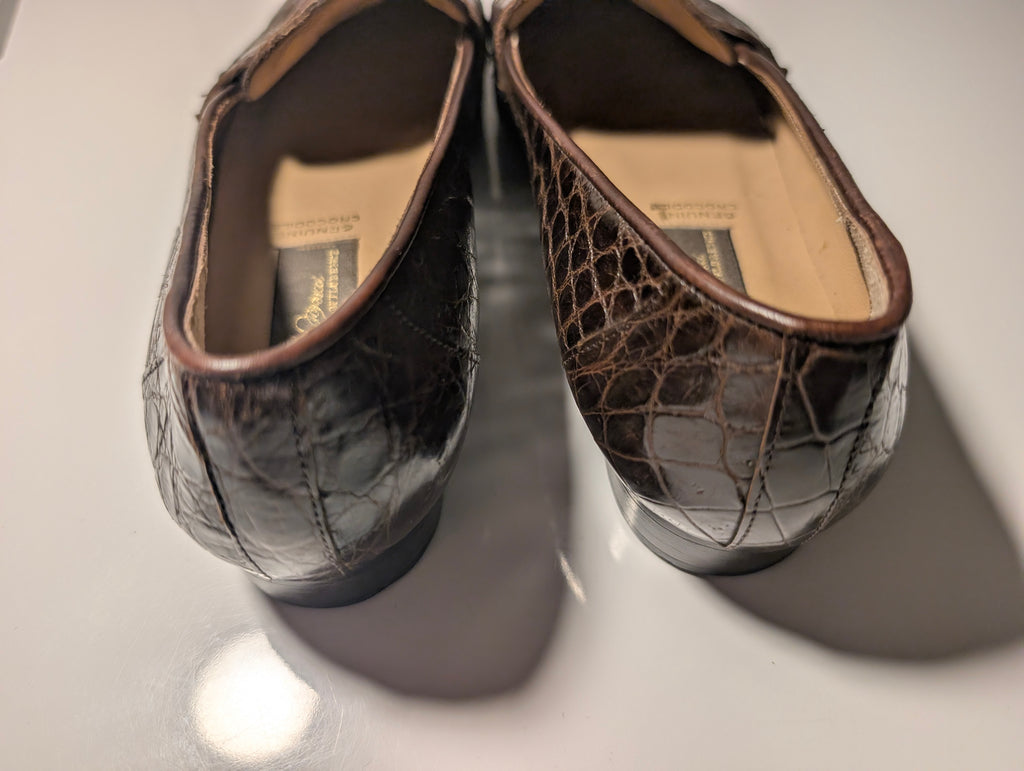 Sesto Meucci Genuine Crocodile Leather Loafers
