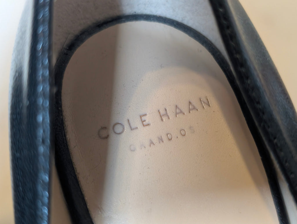 Cole Haan Grand.OS Black Leather Pointed Toe Pumps Heels Women's 7.5B Classic Ca