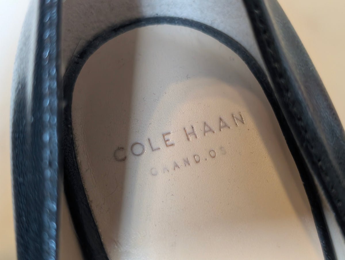 Cole Haan Grand.OS Black Leather Pointed Toe Pumps Heels Women's 7.5B Classic Ca