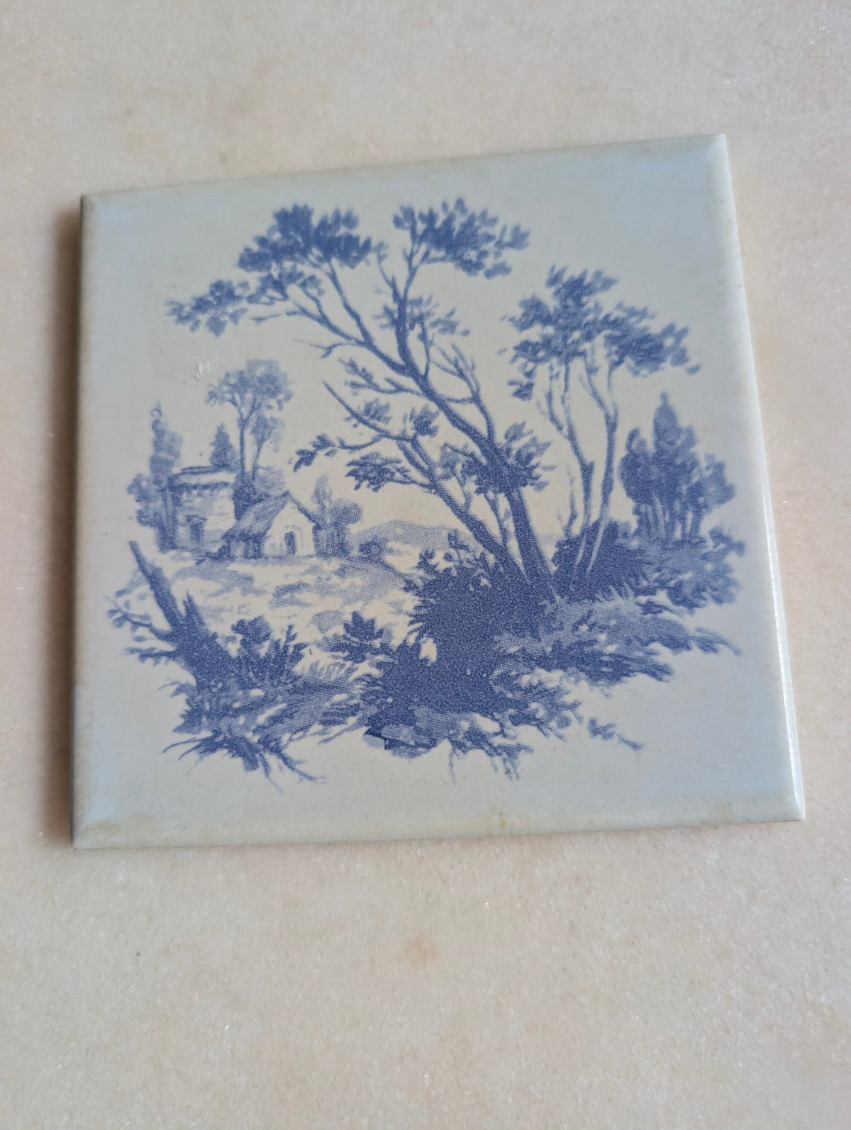 Vintage Decorative Ceramic Tile Lot – Delft Style & Hand-Painted Floral Tile (3)