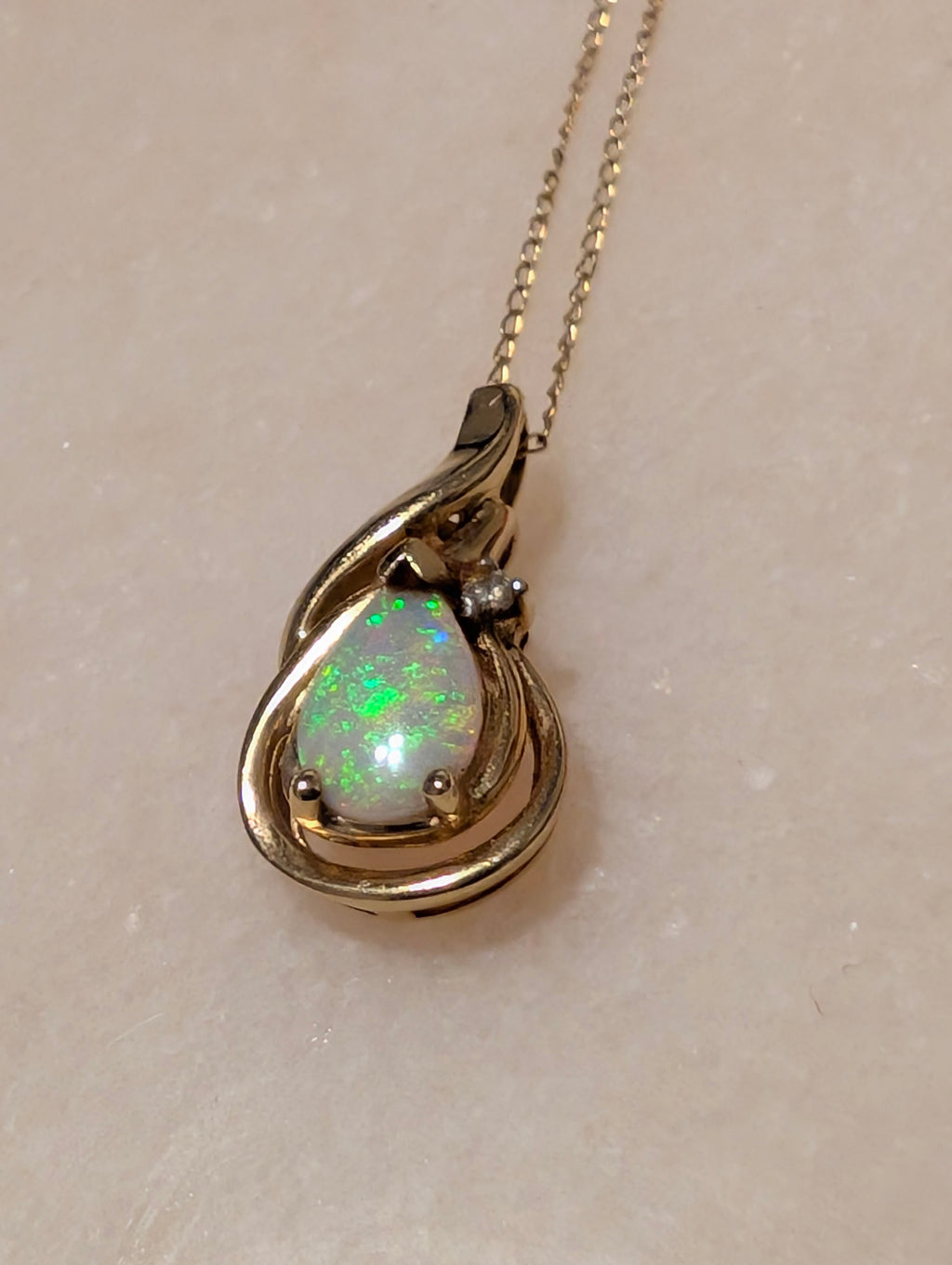 14K Opal Necklace