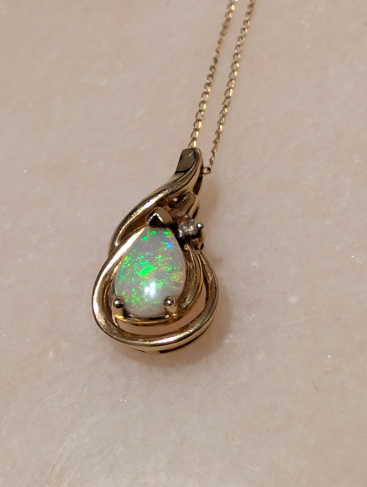14K Opal Necklace