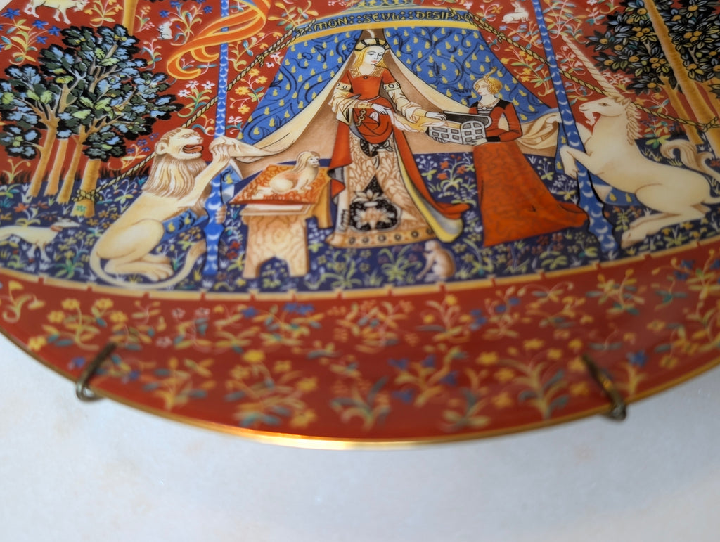 Robert Haviland Limoges France La Dame à la Licorne Plate No. 1 1977 w/ Box
