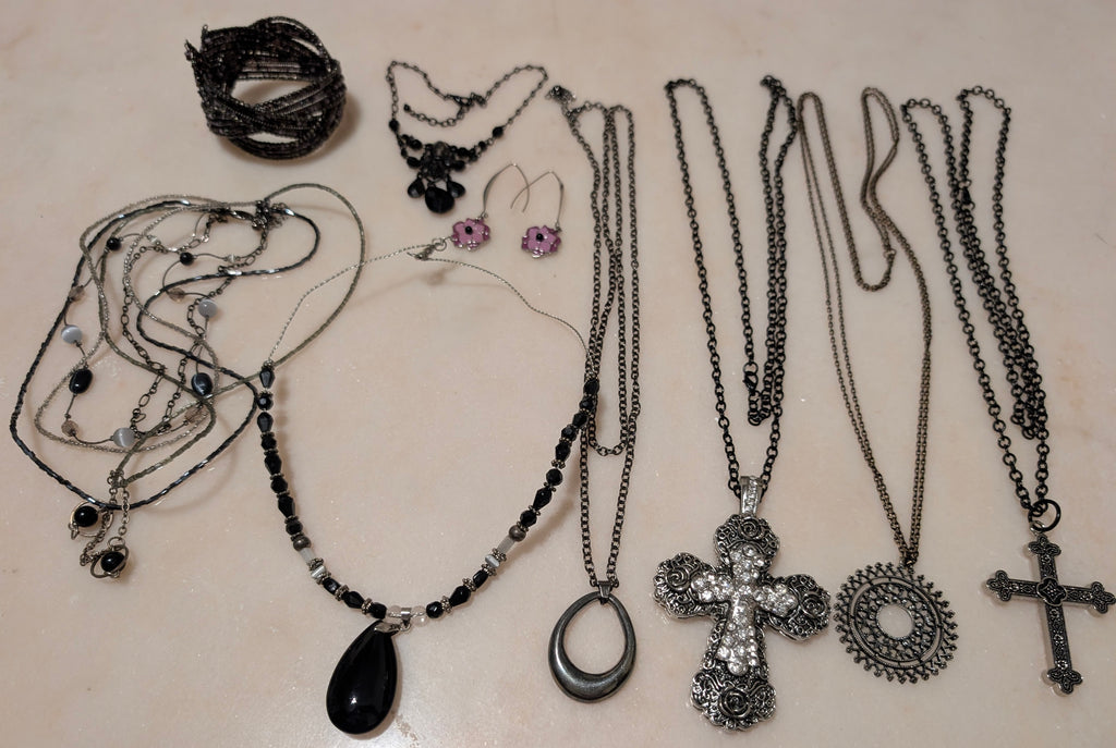 Y2K Gothic Black Jewelry Bundle