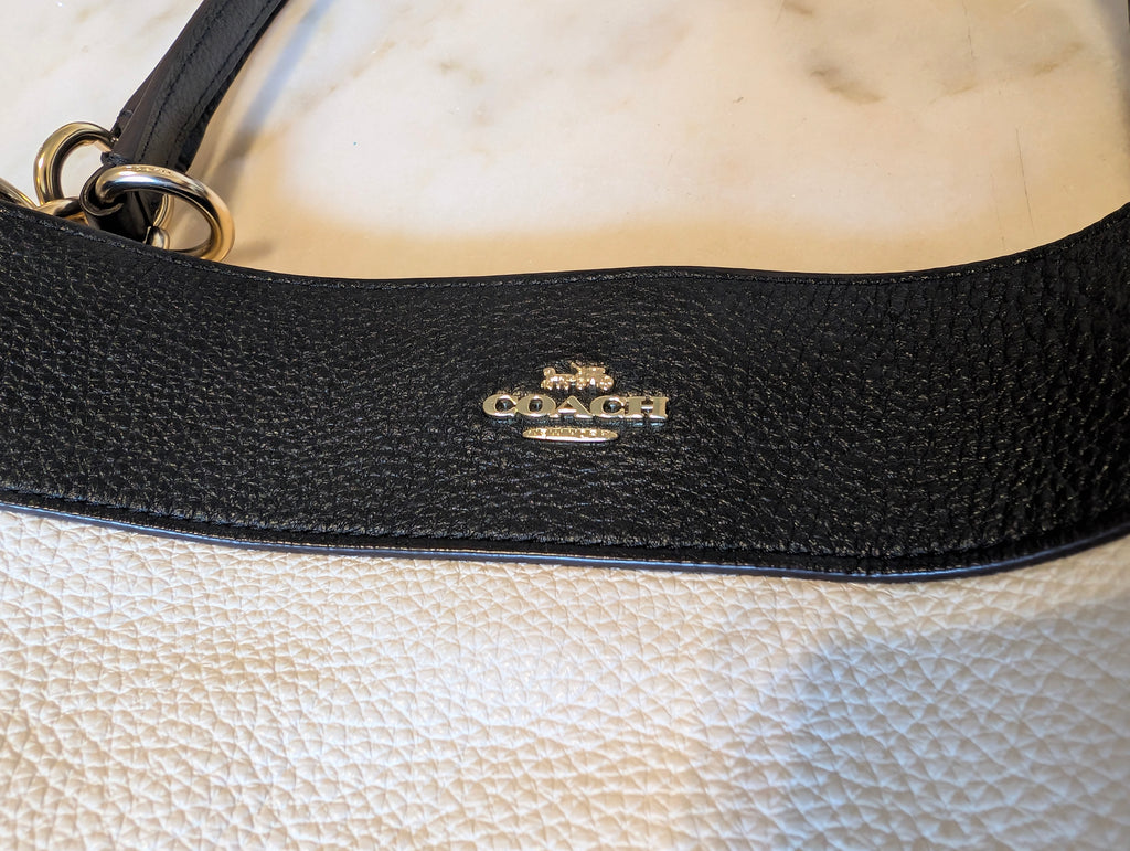 Coach,  Lexy: Colorblock Pebbled Leather Shoulder Bag / Hobo (Style F31992)