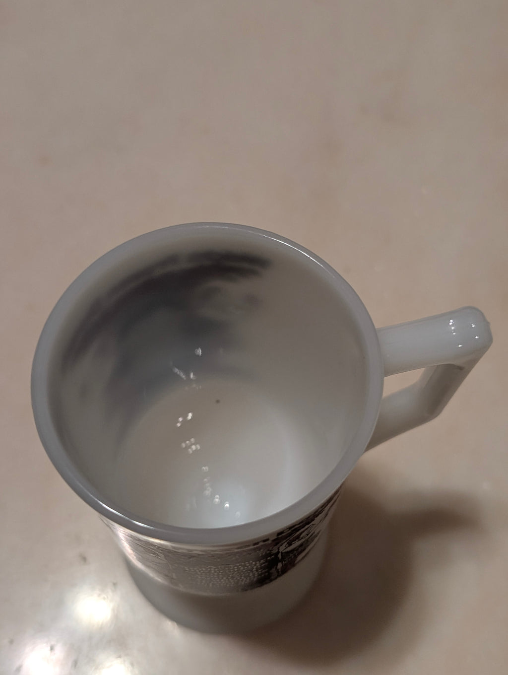 Vintage Welch's Frozen Donuts Milk Glass Pedestal Mug Footed Coffee Cup