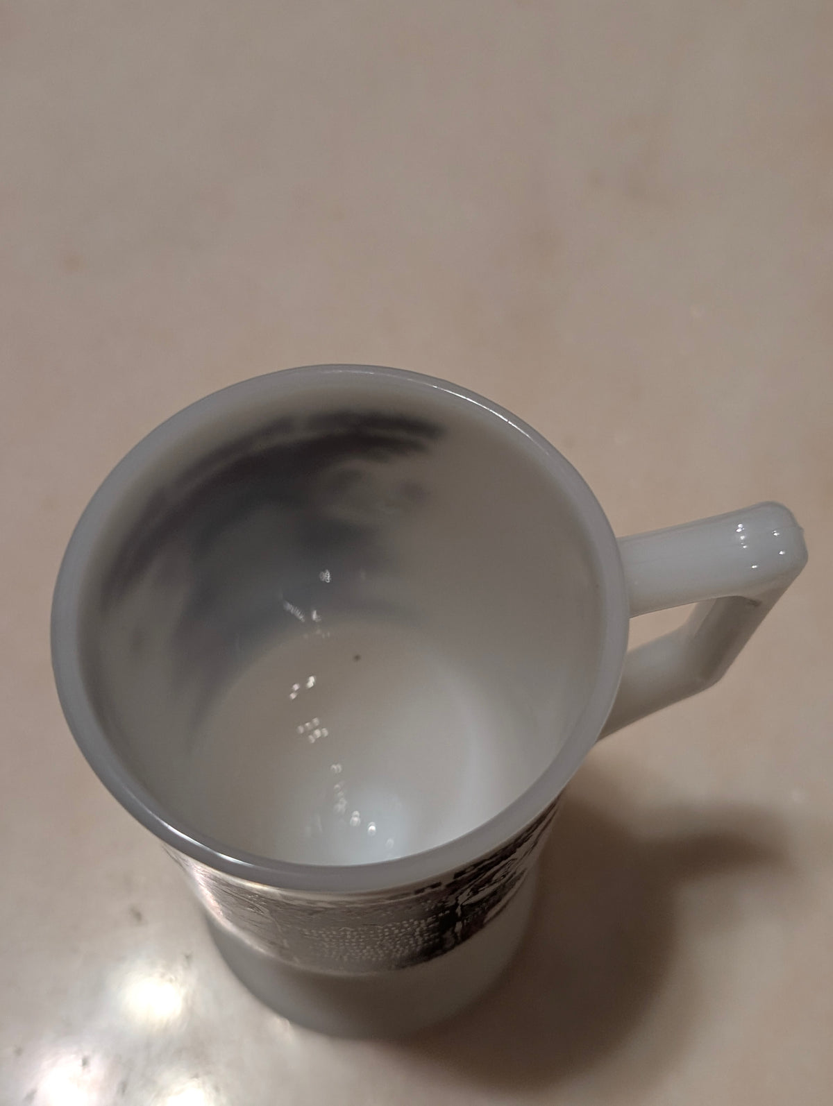 Vintage Welch's Frozen Donuts Milk Glass Pedestal Mug Footed Coffee Cup