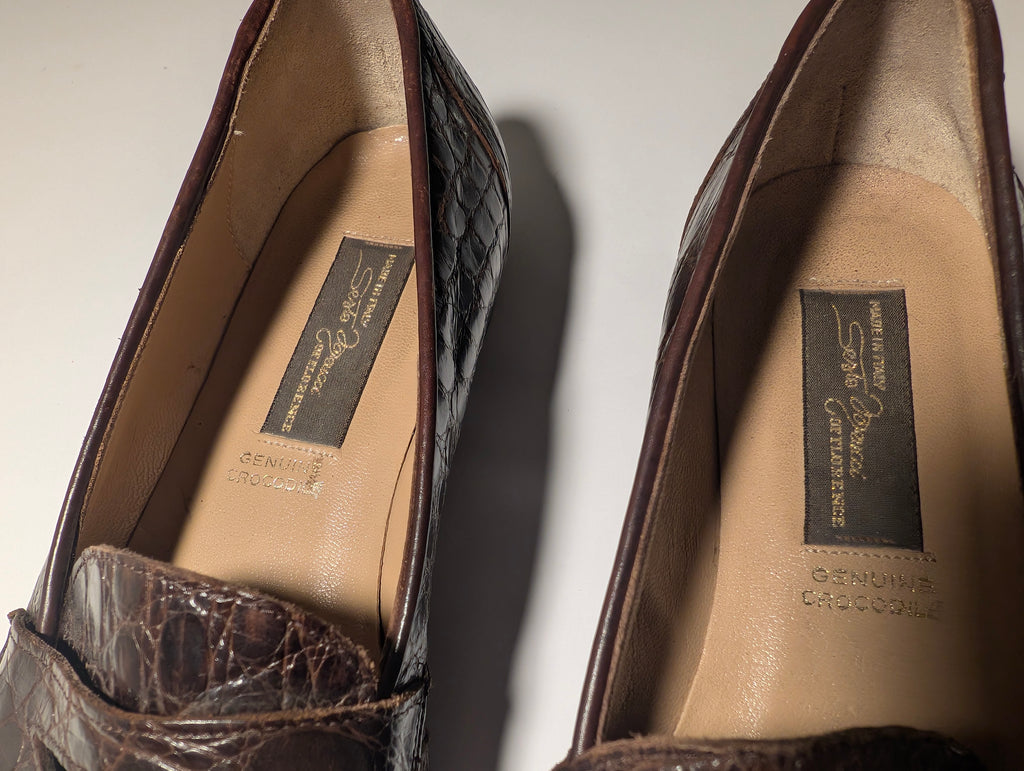Sesto Meucci Genuine Crocodile Leather Loafers
