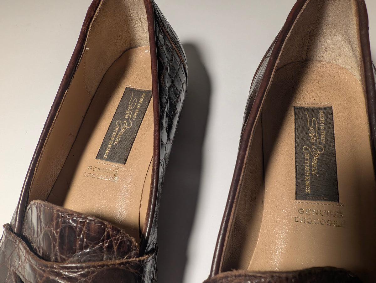 Sesto Meucci Genuine Crocodile Leather Loafers