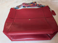 BOSTANTEN Leather Red Tote Shoulder Bag Colorful Woven Strap