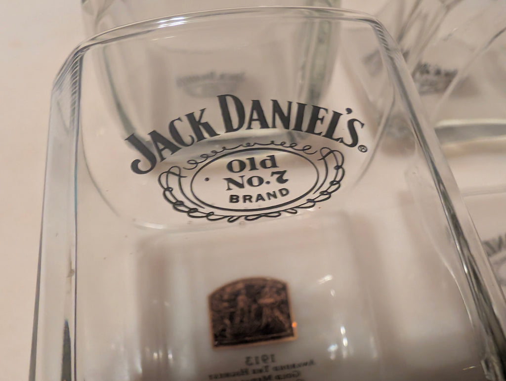 Jack Daniel's Old No. 7 Square Whiskey Rocks Glasses Set of 4, 1913