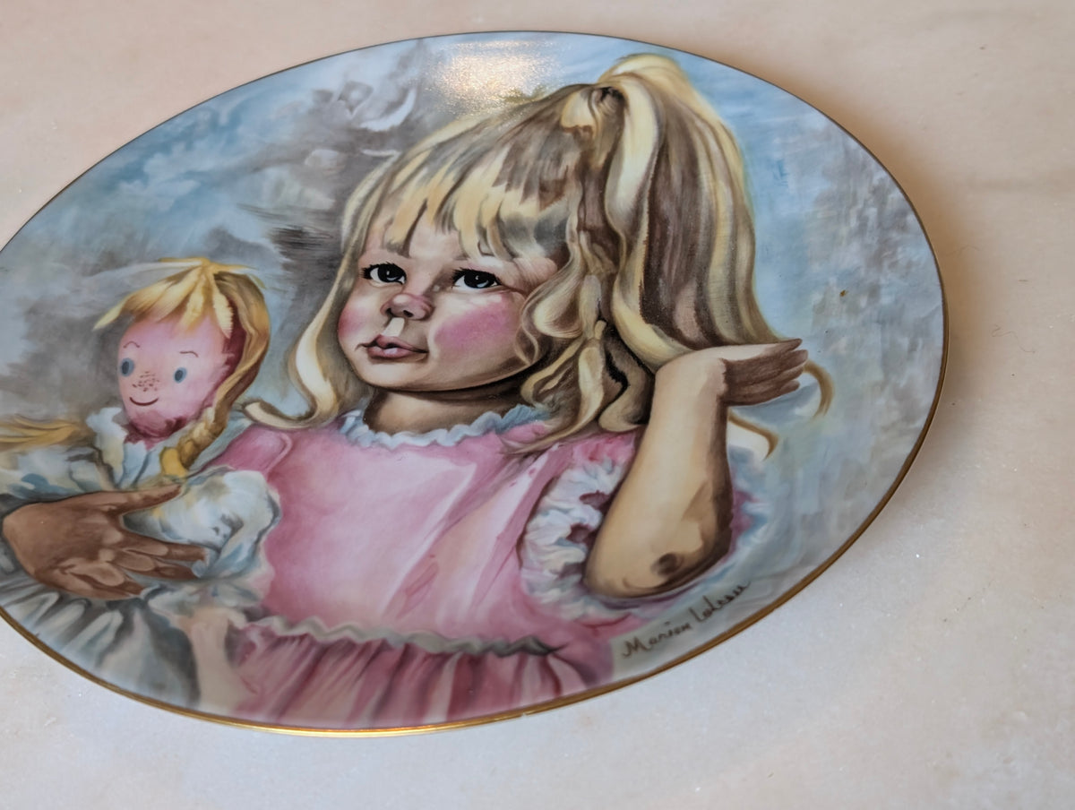1976 Ch. Field Haviland Limoges Pinky and Baby Marian Carlsen Limited Edition Collector Plate