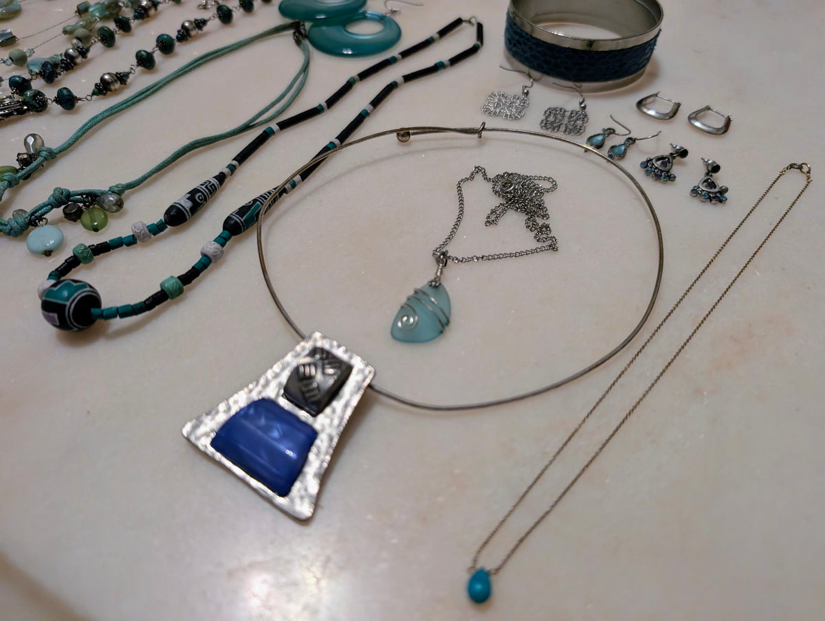 Vintage Silver Tone Jewerly Bundle: Mermaid Style