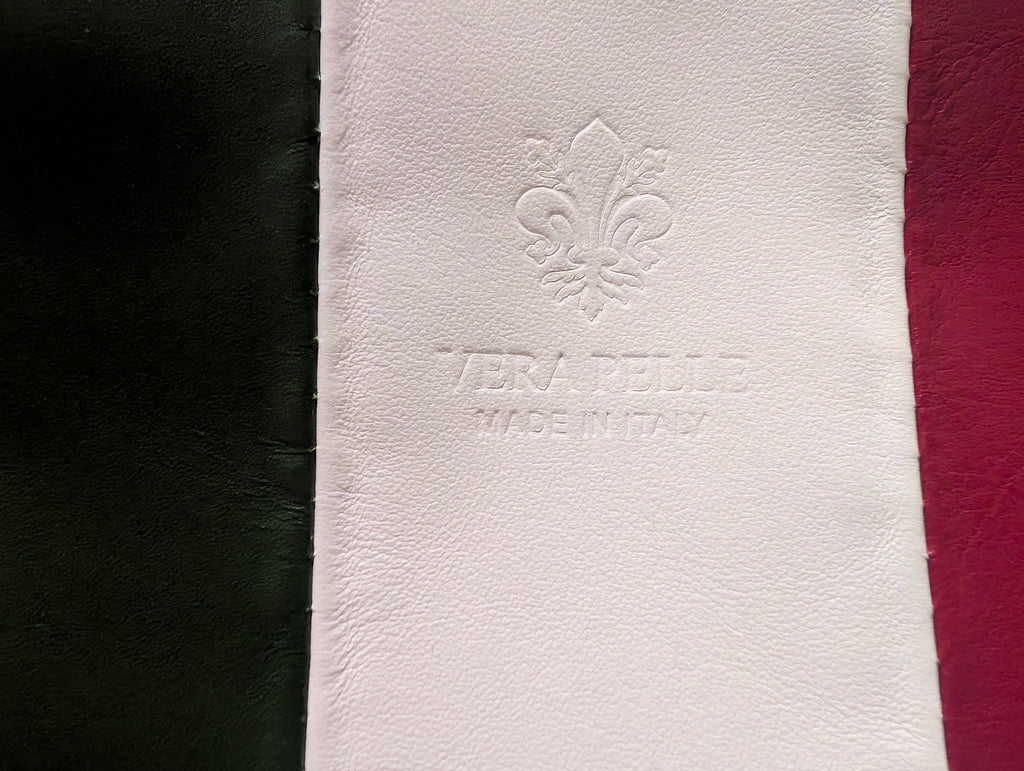 Made in Italy Vera Pelle Leather Italian Flag Crossbody Bag Tricolour