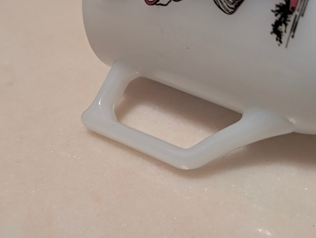 Vintage Welch's Frozen Donuts Milk Glass Pedestal Mug Footed Coffee Cup