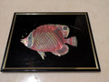 Vintage Kafka Industries #4406 Butterflyfish 3D Foil Wall Art Framed Tropical Fish Made in USA