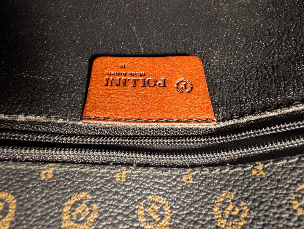 Pollini Heritage Messenger Bag Made in Italy, Monogram Crossbody