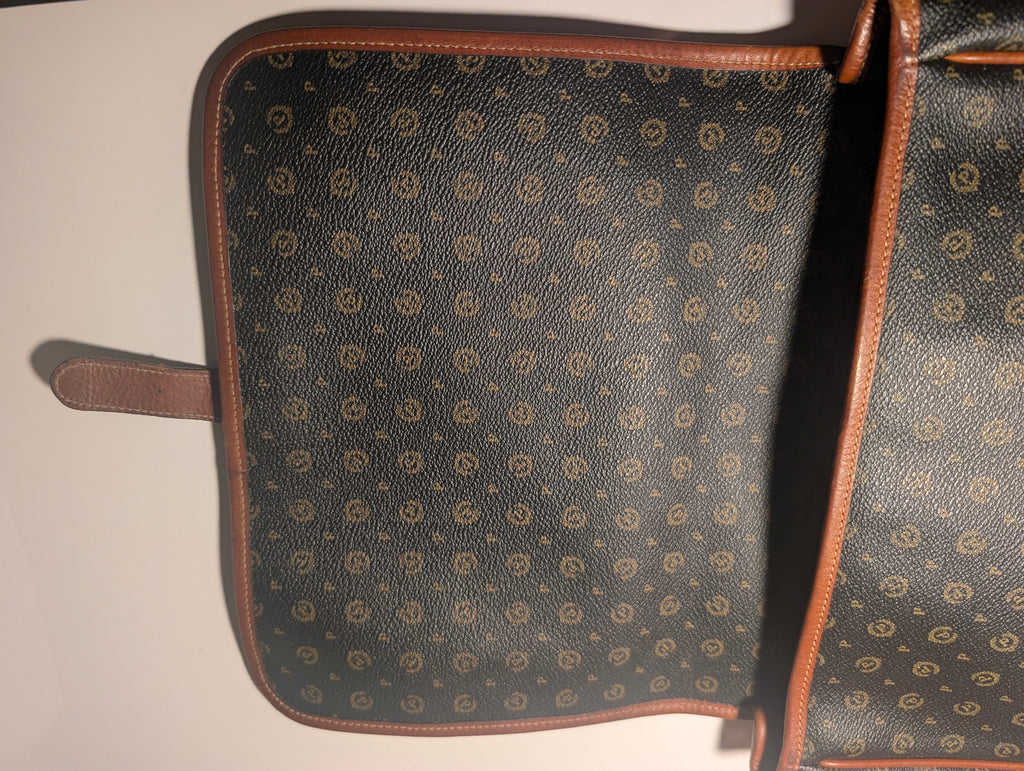 Pollini Heritage Messenger Bag Made in Italy, Monogram Crossbody