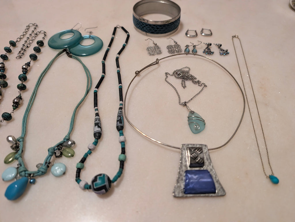 Vintage Silver Tone Jewerly Bundle: Mermaid Style