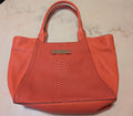Vince Camuto Coral Orange Leather Tote Bag