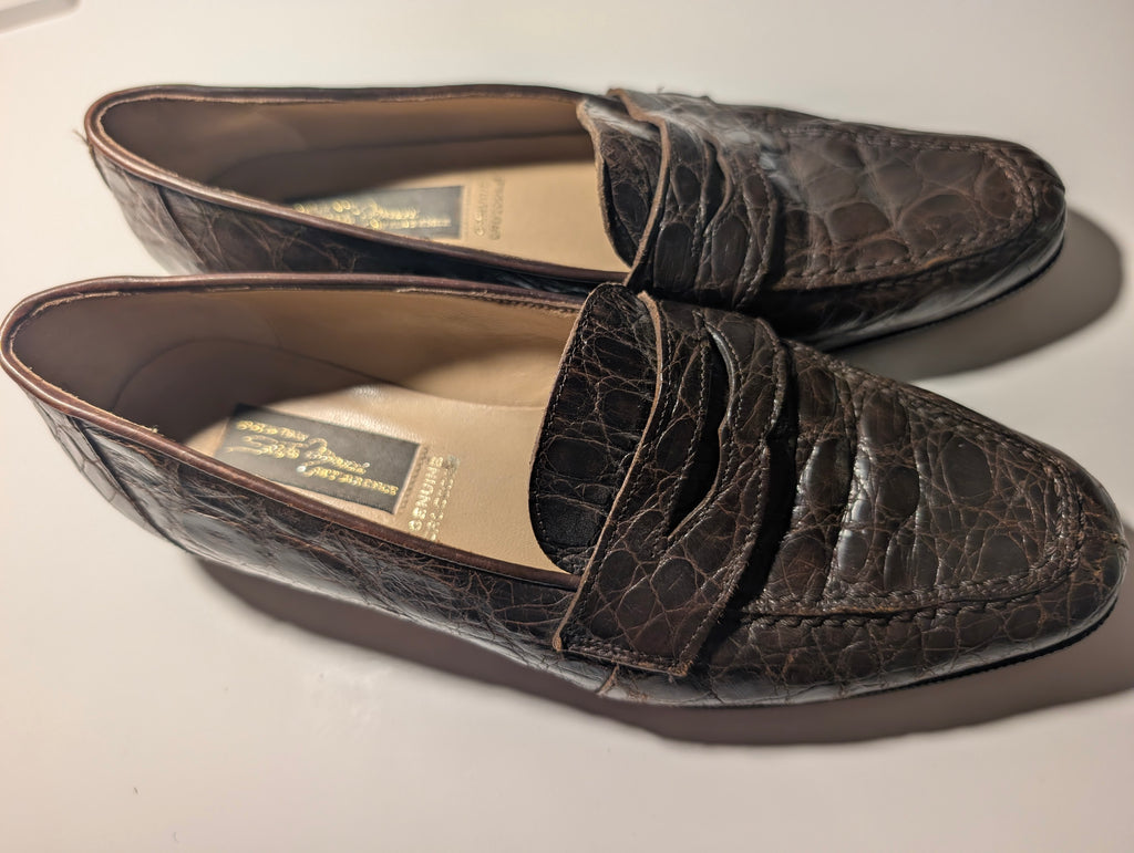 Sesto Meucci Genuine Crocodile Leather Loafers
