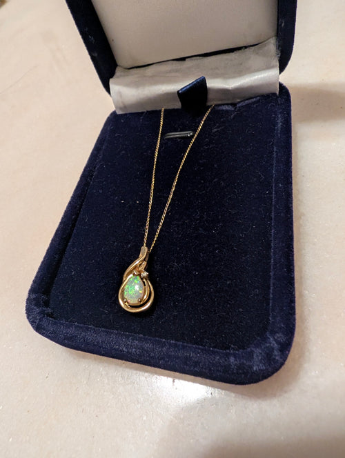 14K Opal Necklace