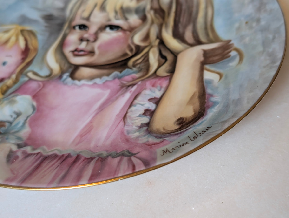 1976 Ch. Field Haviland Limoges Pinky and Baby Marian Carlsen Limited Edition Collector Plate