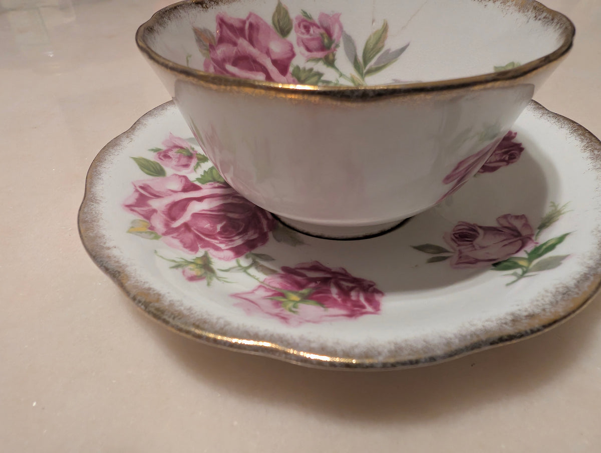 Vintage Royal Standard Orleans Rose Fine Bone China Teacup & Saucer England
