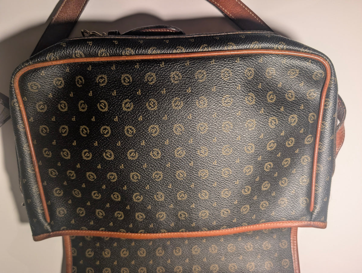 Pollini Heritage Messenger Bag Made in Italy, Monogram Crossbody