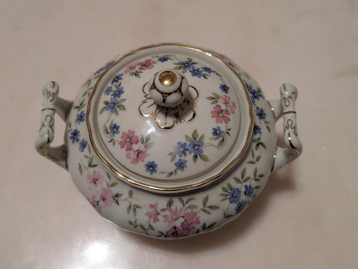 Vintage Krautheim Franconia Selb Bavaria Germany US Zone Porcelain Sugar Bowl