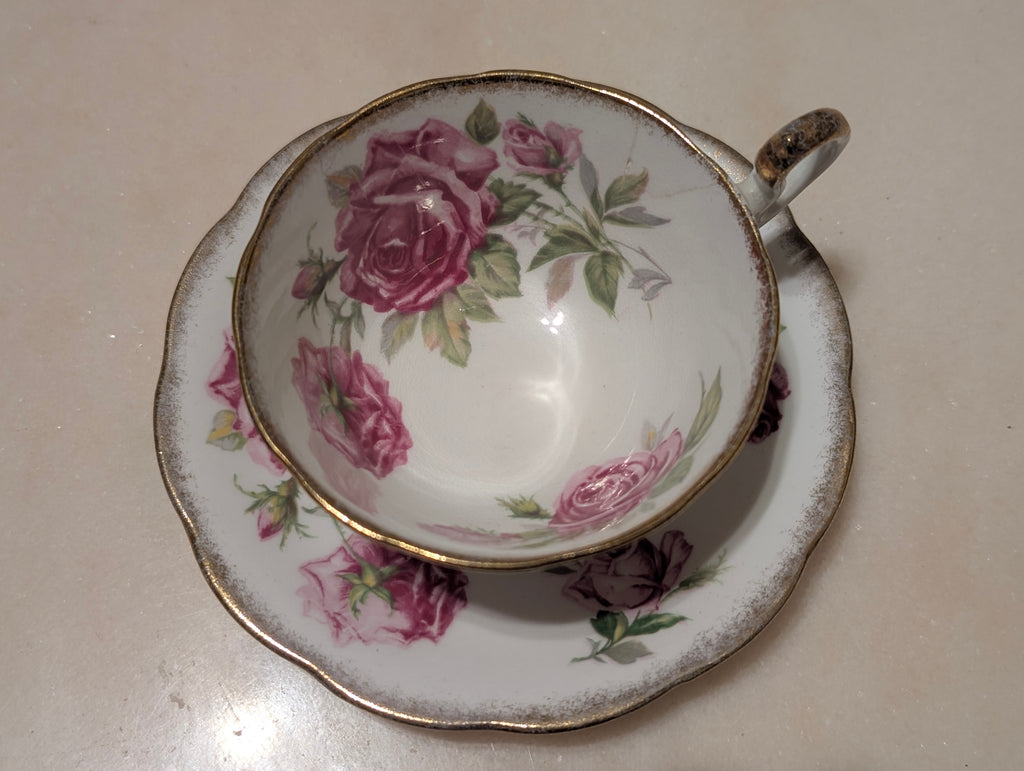 Vintage Royal Standard Orleans Rose Fine Bone China Teacup & Saucer England