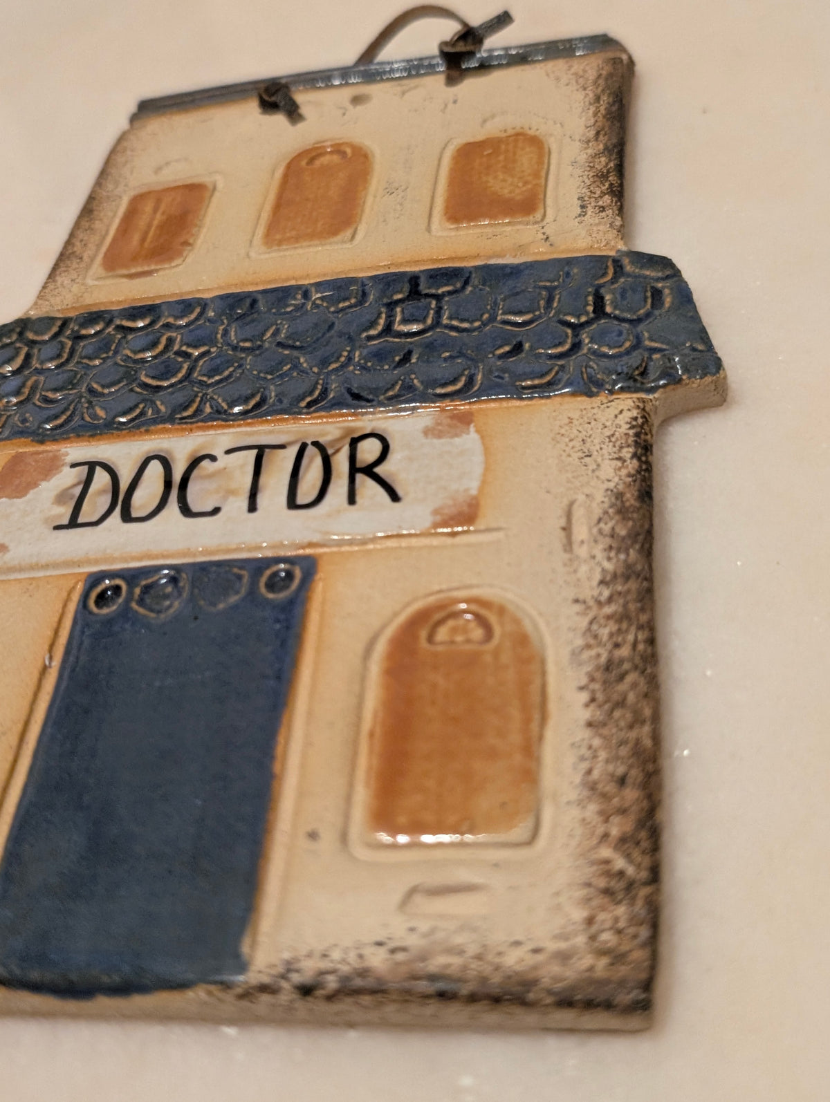 Vintage Earthtone Originals Doctor House Wall Plaque 1985 Ceramic Decor