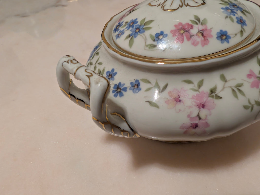 Vintage Krautheim Franconia Selb Bavaria Germany US Zone Porcelain Sugar Bowl