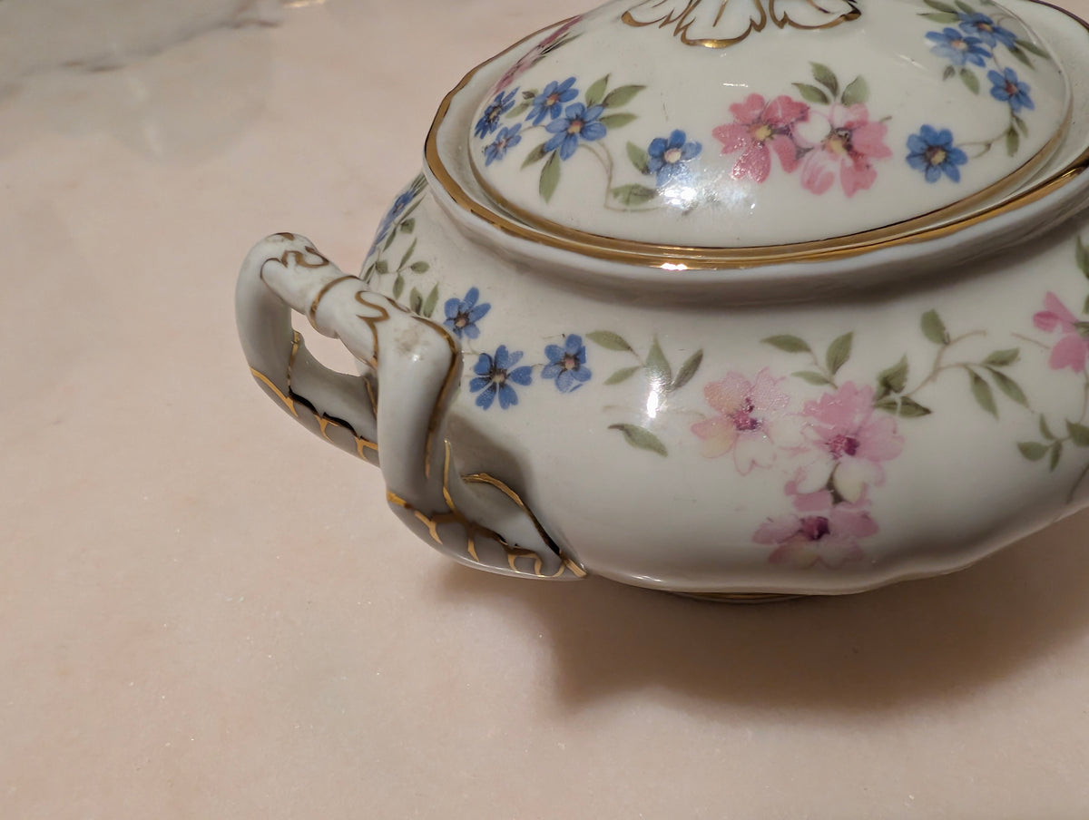 Vintage Krautheim Franconia Selb Bavaria Germany US Zone Porcelain Sugar Bowl