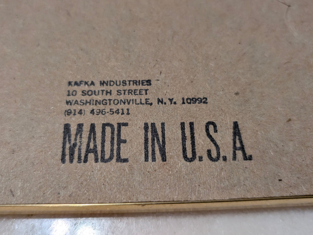 Vintage Kafka Industries #4159 Jet Ski 3D Foil Wall Art Framed Made in USA 1980s