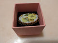 Vintage Floral Porcelain Style Brooch Pin