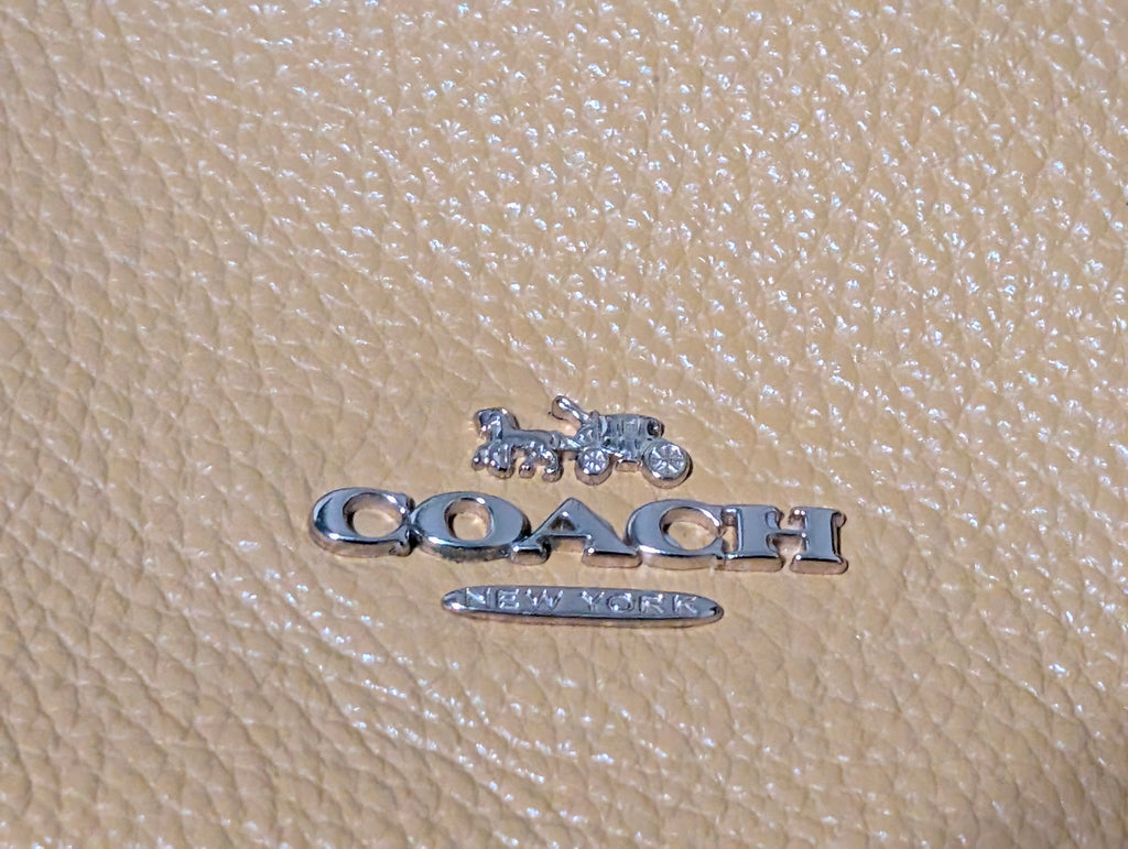 Coach F72645 Mustard Yellow Pebbled Leather Backpack Drawstring Flap Bag